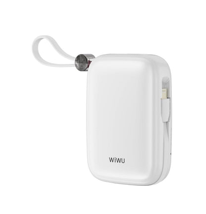 Wi-P042 Monaco Serisi Lightning ve Type-C Kablolu Dijital LED Göstergeli Askılı Powerbank 10000mAh