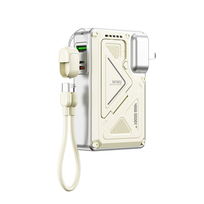 Wi-P057 Knight Serisi Wireless Type-C ve Lightning Kablolu PD Powerbank 35W 10000mAh
