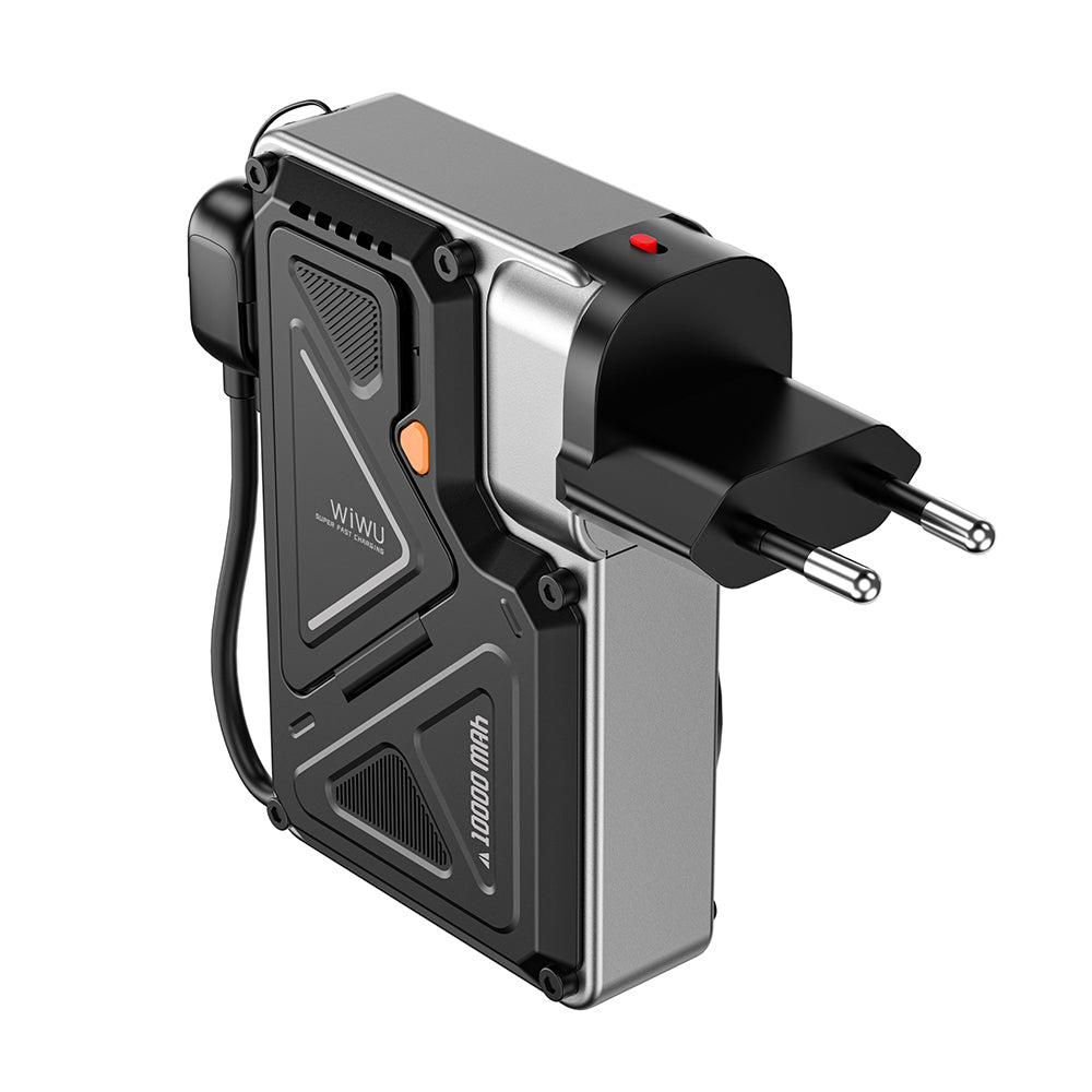 Wi-P057 Knight Serisi Wireless Type-C ve Lightning Kablolu PD Powerbank 35W 10000mAh