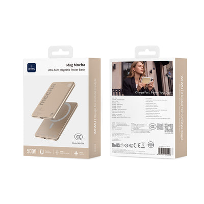 Wi-P085 MagPearl 5000 mAh 15W Ultra İnce Manyetik Kablosuz Powerbank