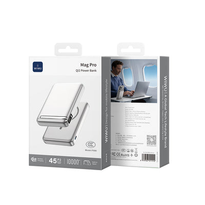 Wi-P090 Mag Pro 10000mAh Qi2 Magsafe Uyumlu 45W Standlı Powerbank