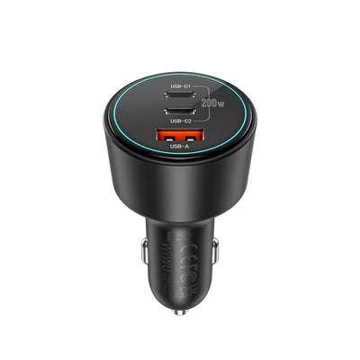Wi-QC026 200W Dual Type-C USB-A Araç Şarj Aleti