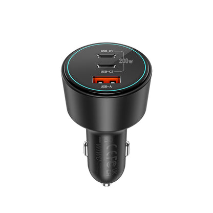 Wi-QC026 200W Dual Type-C USB-A Araç Şarj Aleti