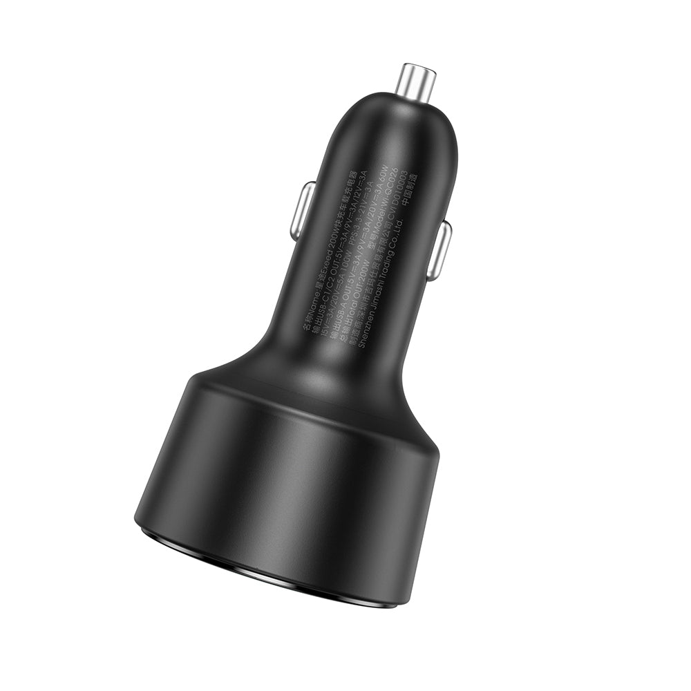 Wi-QC026 200W Dual Type-C USB-A Araç Şarj Aleti