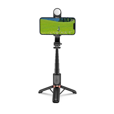 Wi-SE011 Dolgu Işıklı Teleskopik Tripod ve Mini Selfie Çubuğu