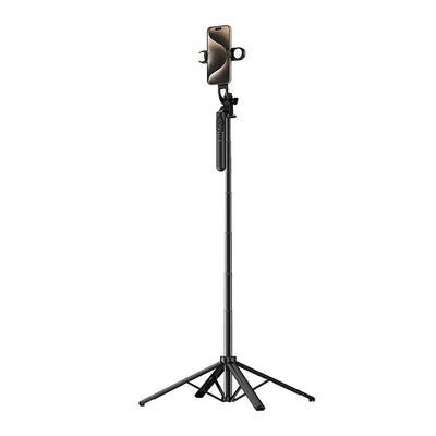 Wi-SE012 Canlı Yayın Dolgu Işıklı Teleskopik Tripod ve Selfie Çubuğu