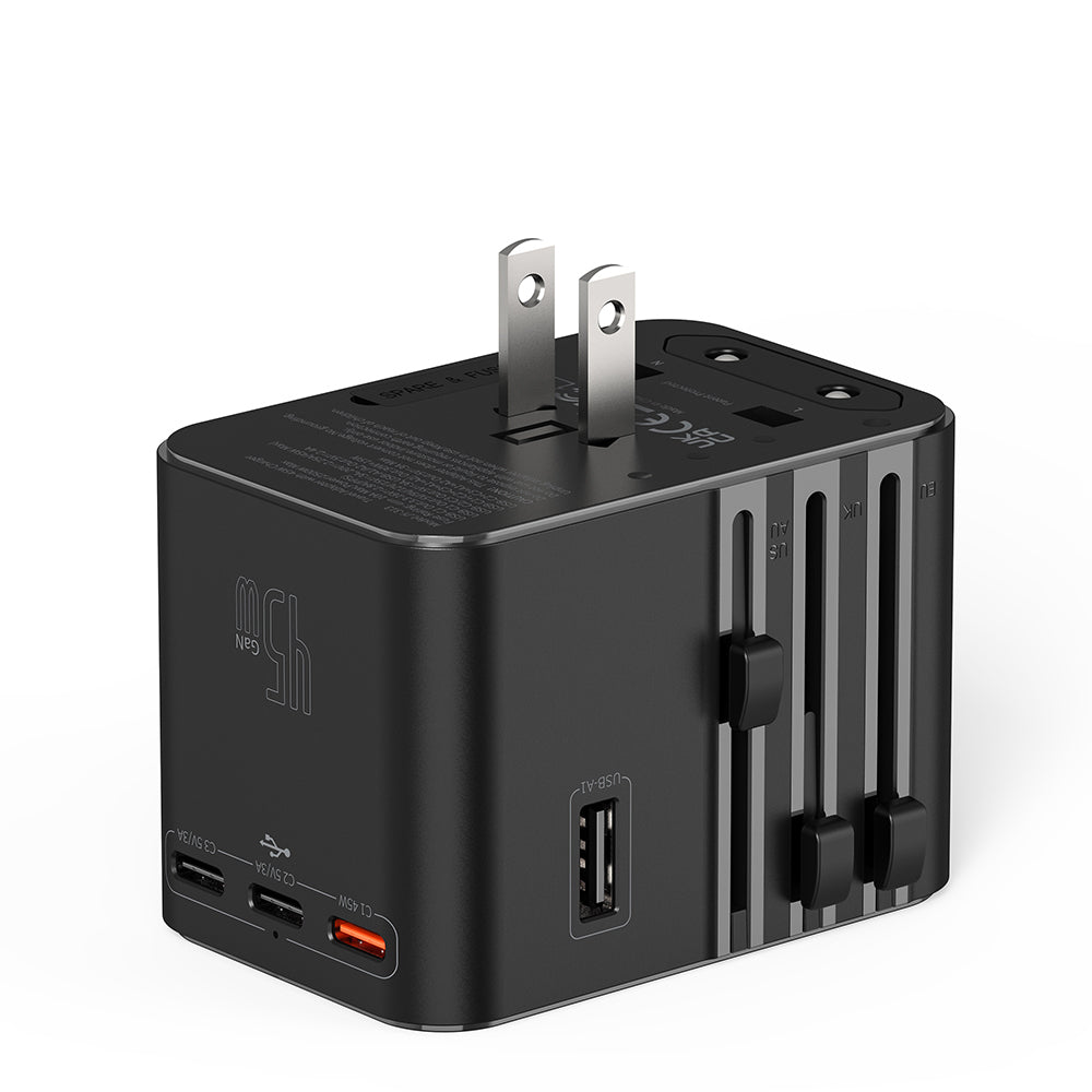 Wi-UA006 TR/US/UK/AU/EU Uyumlu 2500W 45W GaN Universal Seyahat Adaptörü