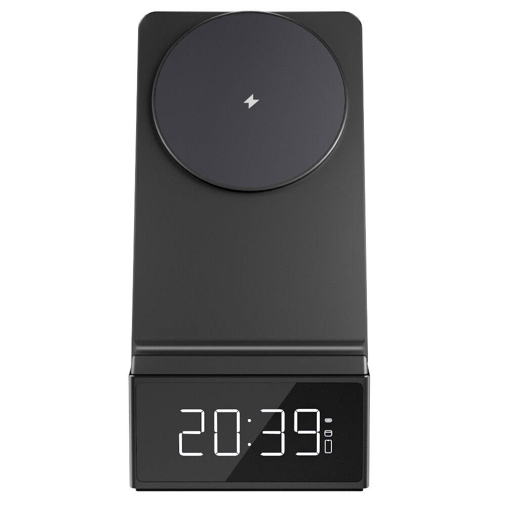 Wi-W011 Platinum 3in1 Dijital Saatli Alarmlı Magnetik Wireless Şarj Standı