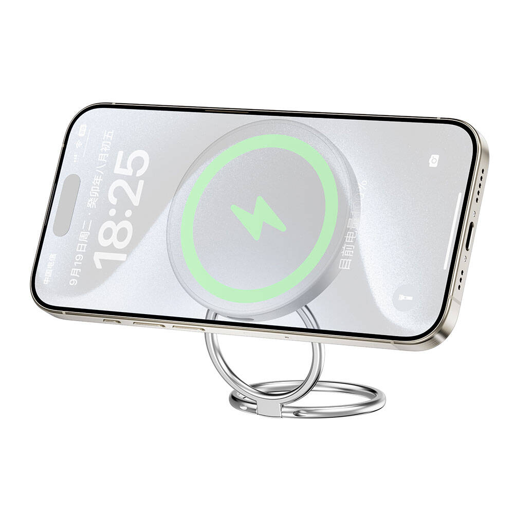 Wi-W027 Magsafe uyumlu 3‑in‑1 Manyetik Kablosuz Şarj Standı (15 W)