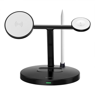Wi-W032 4 in 1 Magnetik Hızlı Şarj Özellikli Kablosuz Şarj Standı 15W