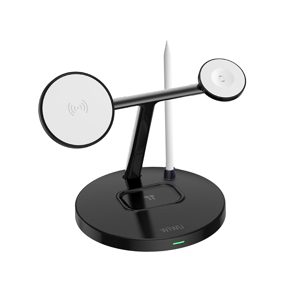 Wi-W032 4 in 1 Magnetik Hızlı Şarj Özellikli Kablosuz Şarj Standı 15W