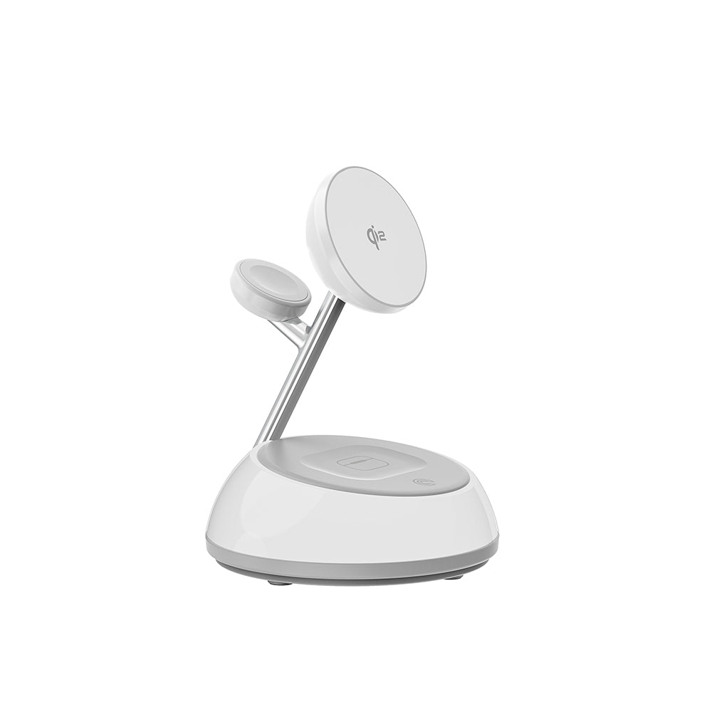 Wi-W036 Qi2 3in1 Magsafe Uyumlu Ambiyans Işıklı Kablosuz Şarj Standı 15W