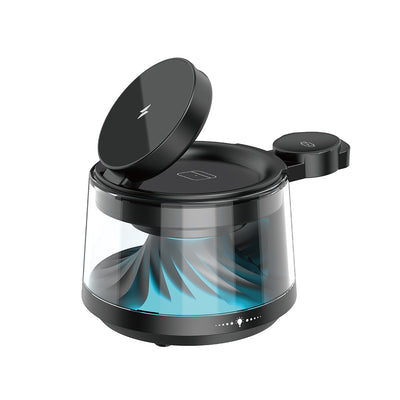 Wi-W039 5in1 Kablosuz Şarj Standı Ambiyans Işıklı Bluetooth Hoparlör 15W