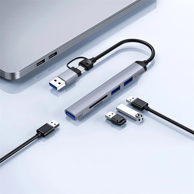 Zolo Wi-HB003 USB3.0 + USB2.0 + SD/TF Type-C USB-A 5in1 Hub Adaptör