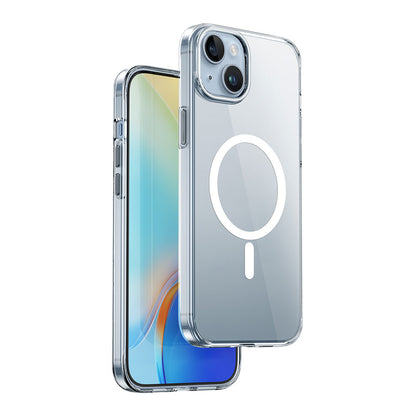 ZYS-013 Magsafe Uyumlu Renkli Kamera Çerçeveli Şeffaf iPhone 15 Kılıf