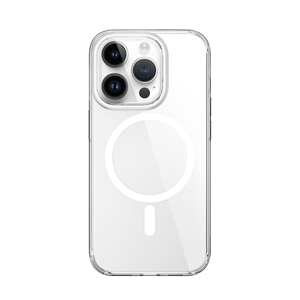 ZYS-013 Magsafe Uyumlu Renkli Kamera Çerçeveli Şeffaf iPhone 15 Pro Kılıf